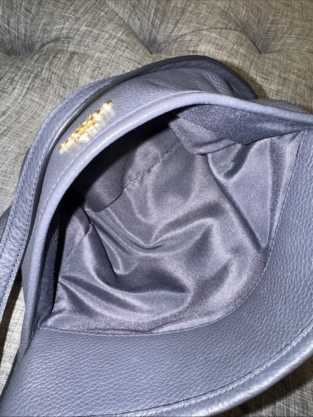 Coach Bag Dark Navy Pebbled Leather File Crossbody - Picture 14 of 17